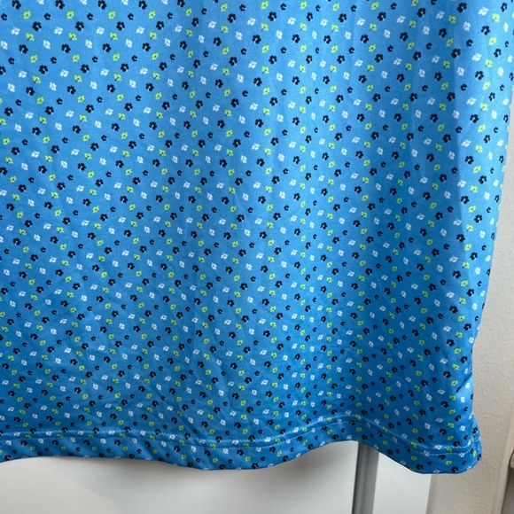 Nicklaus Eco Choice Men's Golf Polo Shirt  Blue All Over Floral Print Stretch XL - Picture 5 of 10